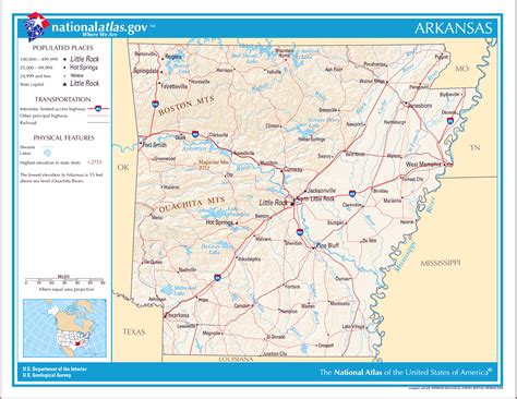 large detailed map  arkansas state arkansas state large detailed map