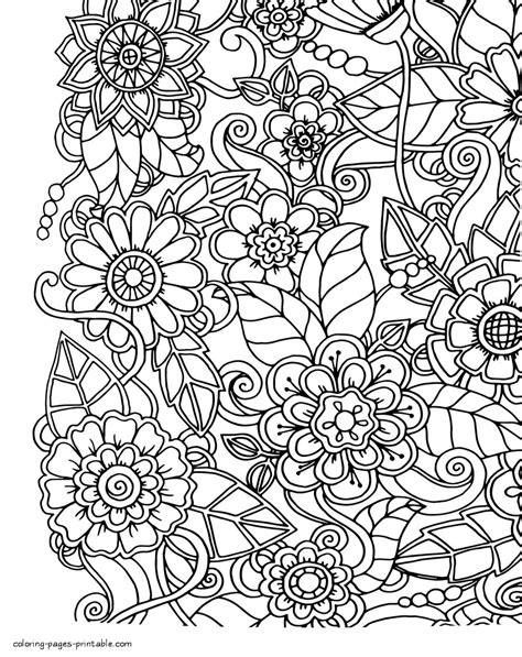 excellent flower coloring pages  adults coloring pages printablecom