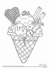 Colouring Ice Cream Coloring Pages Drawing Kids Sundae Color Activity Village Getcolorings Printable Food Getdrawings sketch template