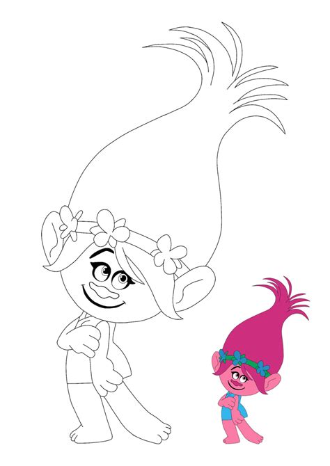 princess poppy coloring pages   coloring sheets  poppy