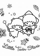 Coloring Pages Twins Twin Little Stars Getcolorings Getdrawings Printable sketch template