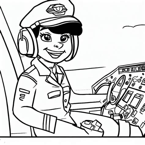 happy pilot coloring page  print  color