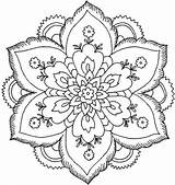 Coloring Pages Henna Easy Getdrawings sketch template