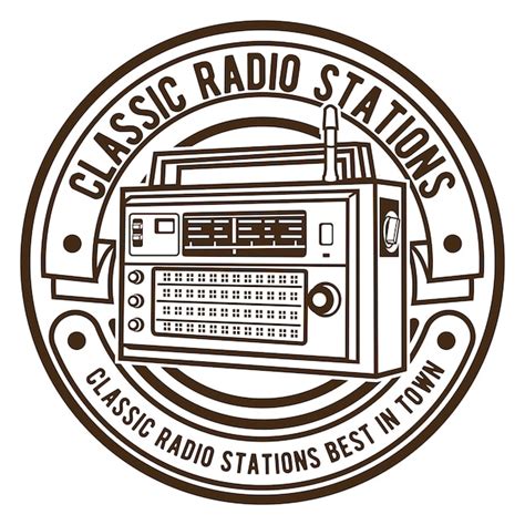 premium vector radio stations logo