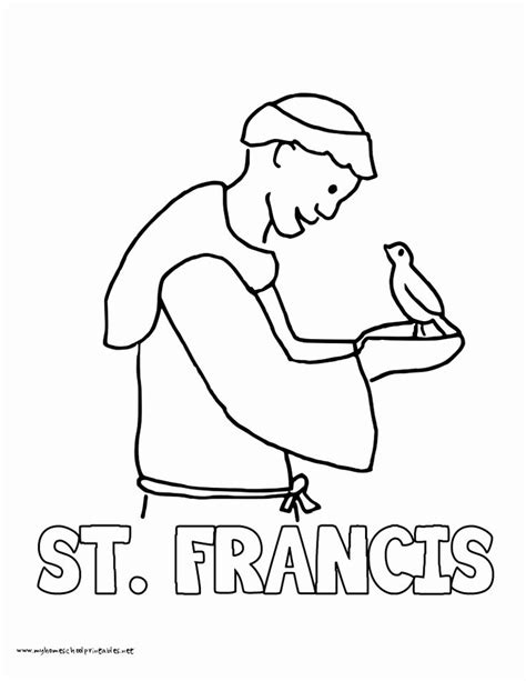 st francis  assisi coloring page   st francis colouring pages