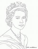 Queen Elizabeth Ii Coloring Colouring Pages Victoria Drawing Color Printable Da Print King Hellokids Template Sketch British Princes Kings Princess sketch template
