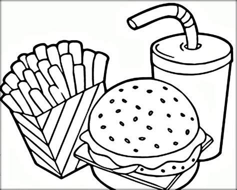 coloring pages  kids  adults printable fast food coloring pages