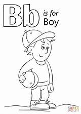 Boy Letter Coloring Pages Preschool Printable Worksheets Supercoloring Sheets Alphabet Boys Bee Drawing sketch template