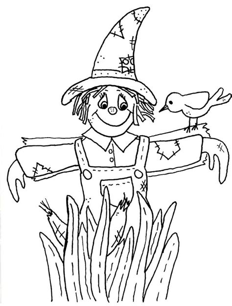 baesta scarecrow coloring pages  printable ideerna pa pinterest