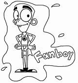 Colorear Chum Fanboy Laminas Pegar Maestra Comunicacion Medios Nickelodeon Chumchum Relacionados sketch template