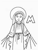 Mary Coloring Mother God Color Popular sketch template