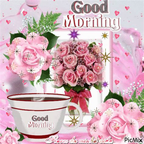 coffee roses good morning animation pictures   images  facebook tumblr