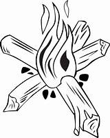 Fire Clip Clipart Campfire Cooking Campfires Star Cranes Cartoon Small Coloring Cliparts Bw Drawing Copy Camping Paste Colouring Line Book sketch template