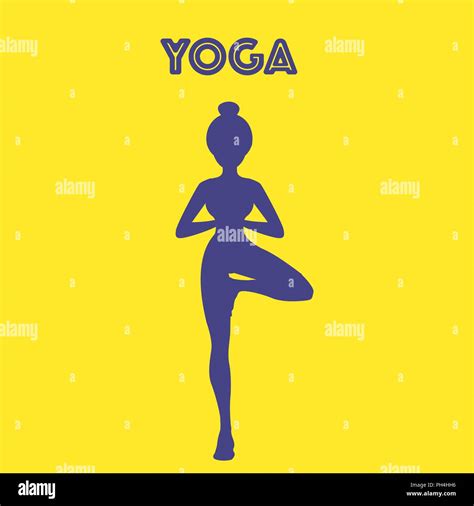 yoga word  pose vector icon eps stock vector image art alamy