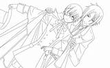 Butler Coloring Drawings Pages Drawing Lineart Anime Choose Board Cute Kuroshitsuji Sebastian sketch template
