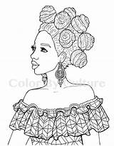 Fashions Adult Sheets Erwachsene Malvorlagen Coloriage Afrikanische Negras Ausmalen Modernas Meninas Africano Alisha Willis Copics Adultos sketch template