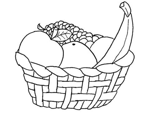 fruit basket coloring pages  getdrawings