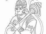 Hanuman Coloring Pages Colouring Printable Devotee Bal Getcolorings Kids Getdrawings sketch template