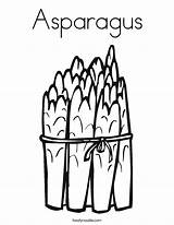 Coloring Asparagus Green Worksheet Pages Print Esparragos Printable Veggie Twistynoodle Template Noodle Knees Toes Shoulders Head Color Food Colors Change sketch template