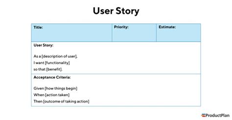 user story user story user story template word template