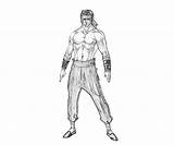 Liu Mortal Kang Coloring Kombat Combat Fire Pages Hang Template sketch template
