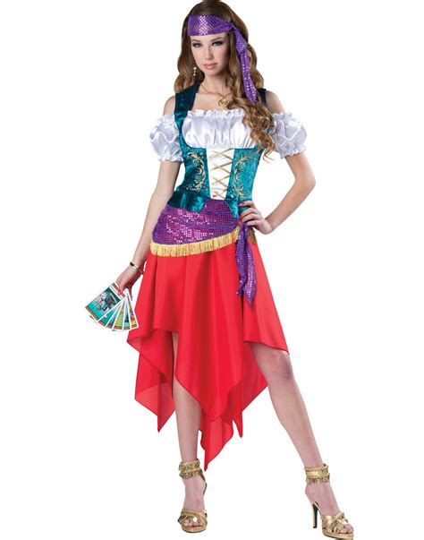 teens mystical gypsy esmeralda crystal ball gypsy fortune teller costume ebay