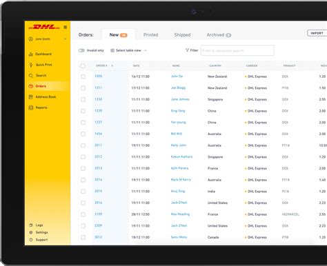 dhl shipping software
