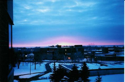 Duluth Mn Sunrise Over University Of Minnesota Duluth And Lake