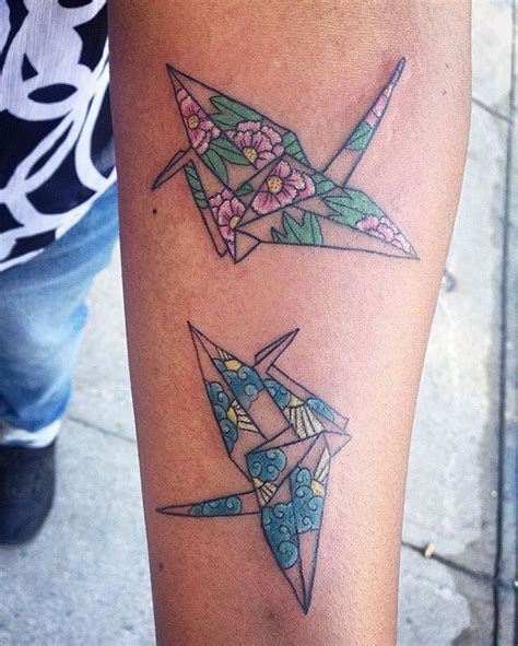 origami tattoo paper crane tattoo crane tattoo