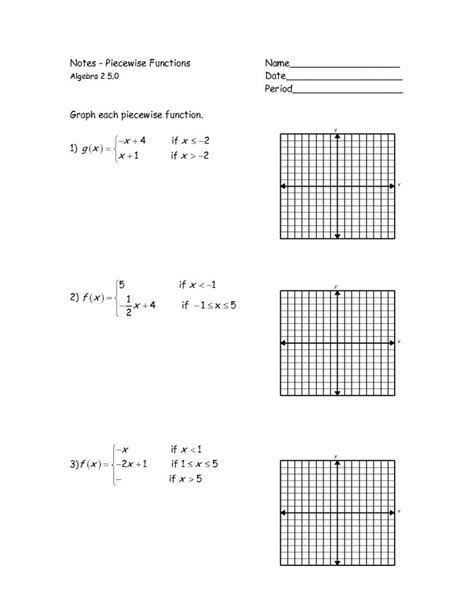 grade graphing functions worksheet