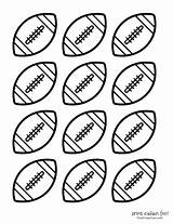 Football Footballs Small Printable Toppers Cake Printables Coloring Pages Decorations Party Print Helmets Fun sketch template