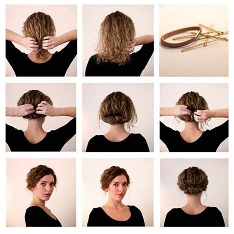 20 incredibly stunning diy updos for curly hair short curly hair updo