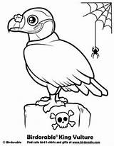 Coloring Pages Birdorable Halloween Cartoon Vulture King Fictional Rocks Cartoons Characters sketch template