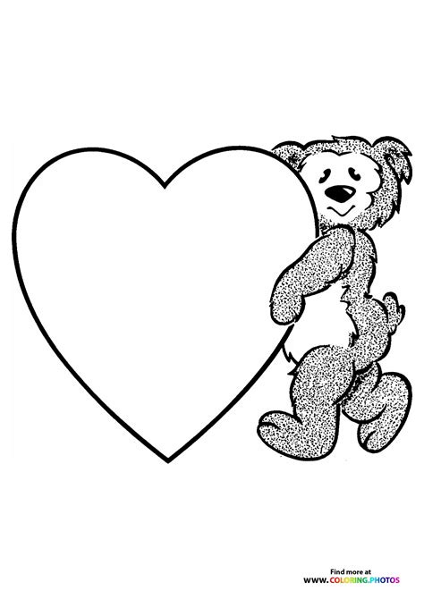 valentines teddy bear coloring pages  kids   easy print