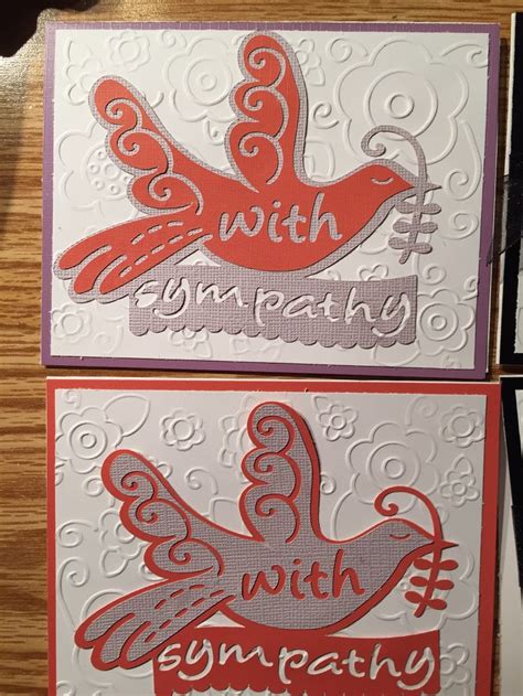 Sympathy Cards Made Using The Cricut Explore And An Svg Sympathy