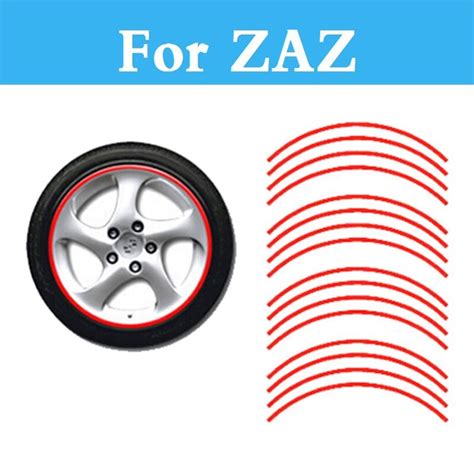 16 strips wheel sticker reflective rim stripe car tape for zaz 1105