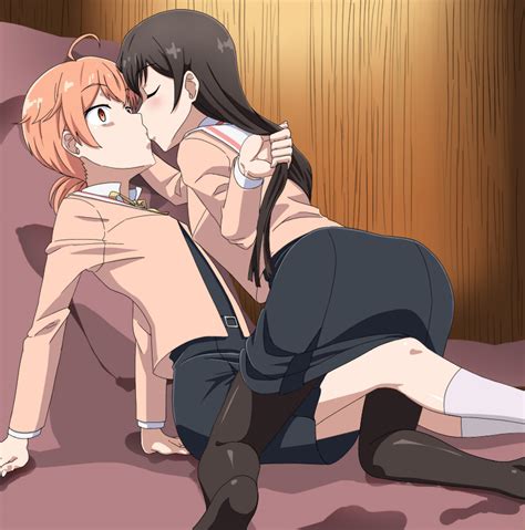 Rule 34 2girls Kissing Koito Yuu Nanami Touko School