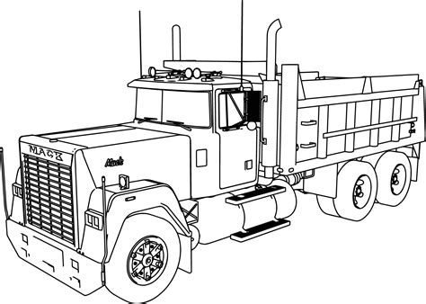 truck coloring pages mack dumper truck coloring page wecoloringpage