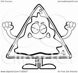 Nacho Coloring Mascot Mad Clipart Cartoon Nachos Outlined Vector Thoman Cory Pages Royalty Template sketch template