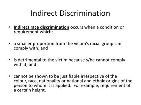 What Is Indirect Discrimination In Health And Social Care