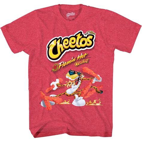 Cheetos T Shirt Mens Flamin Hot Cheetos Shirt With Chester Cheetah