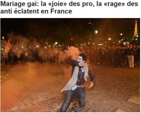 France Anti Gay Protesters Battle Riot Police After Same Sex Marriage
