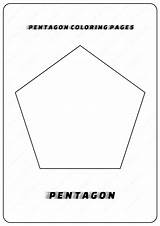 Coloring Pages Shapes Pentagon Geometric Basic sketch template