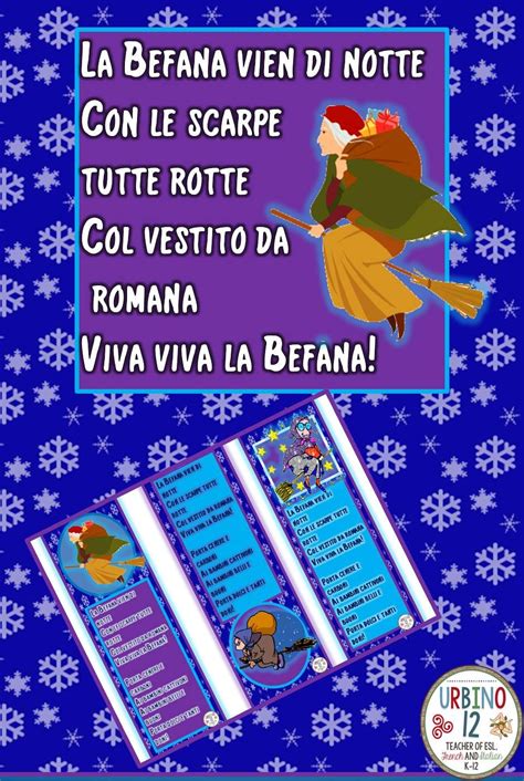 italian befana bookmarks world language classroom italian lessons