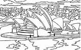 Sydney Colorear Australie Edificios Monumento Eiffel Coloriages Laustralie Mcdonald Emblemáticos Australianos sketch template