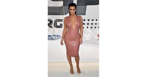 kim slipped into an unforgettable latex dress kim kardashian style 2015 popsugar fashion