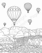 Balloon Air Hot Ride Coloring Sedona Pages sketch template