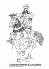 Knights Caballeros Ritter Colouring Rainbowresource Castillos Imprimibles sketch template