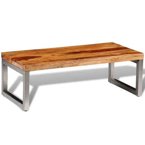 table basse avec pieds en acier bois cobelobe