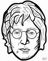 Lennon John Coloring Portrait Pages Famous People Line Printable Rock Beatles Untitled Openclipart Star Celebrity Drawing Singers Supercoloring Categories sketch template